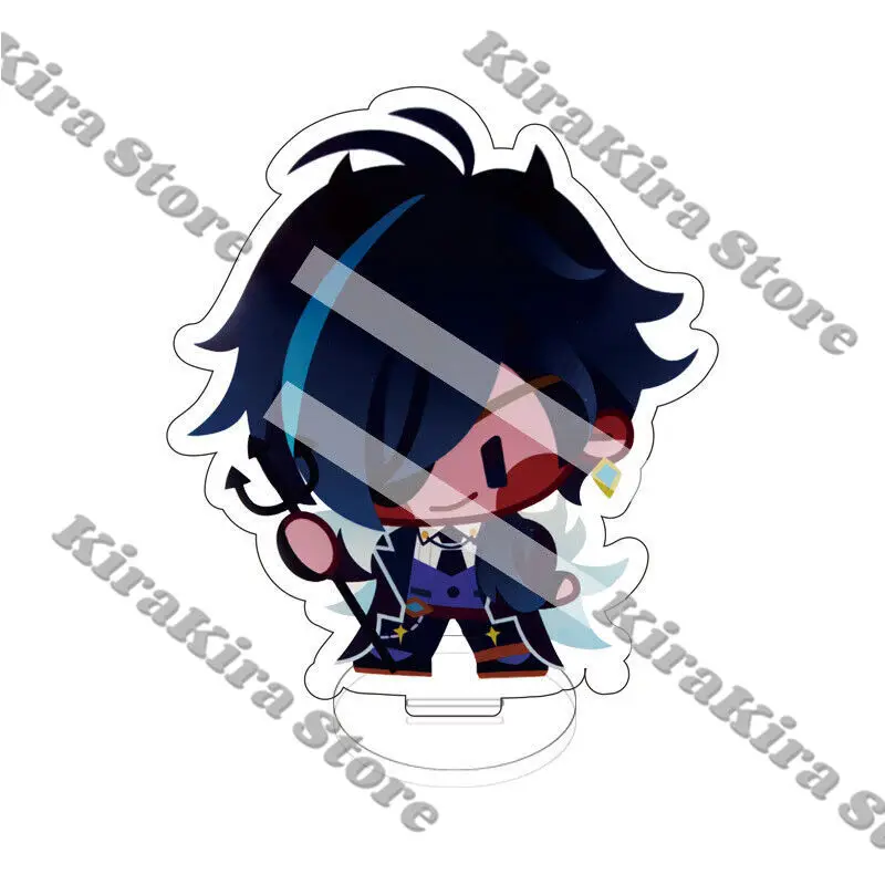 Klee Mini Cute Standing Plate Genshin Impact Fischl Аниме Орнамент Kaeya Alberich Косплей Venti Стенд Знак Фигурка Модель Декор