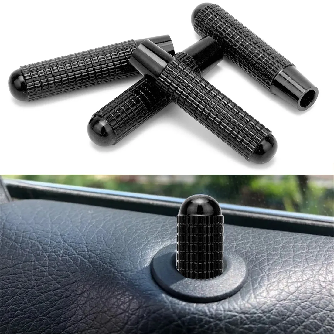 Black For Mercedes Benz A B C GLC GLE E ML GL GLK CLA GLA Class Door Bolt Lock Pin Doors Bolt Trim Auto Modified Accessories