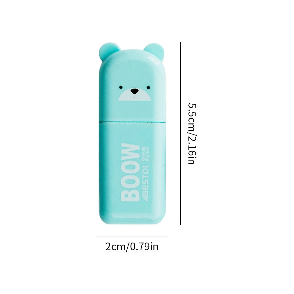 4/5/6 Pcs Kawaii Bear Highlighter Pens Cute Stationery Markers Oblique Tip Candy Color Fluorescent Pastel Pen School Supplies