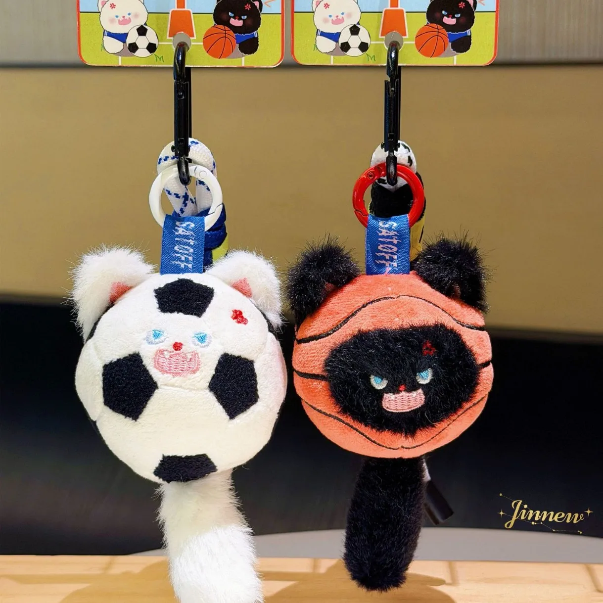 Cute Funny Angry Puppy Plush Keyring Simulation Football/Basketball Plush Stuffed Toy Backpack Charm Sports Day Party Gift