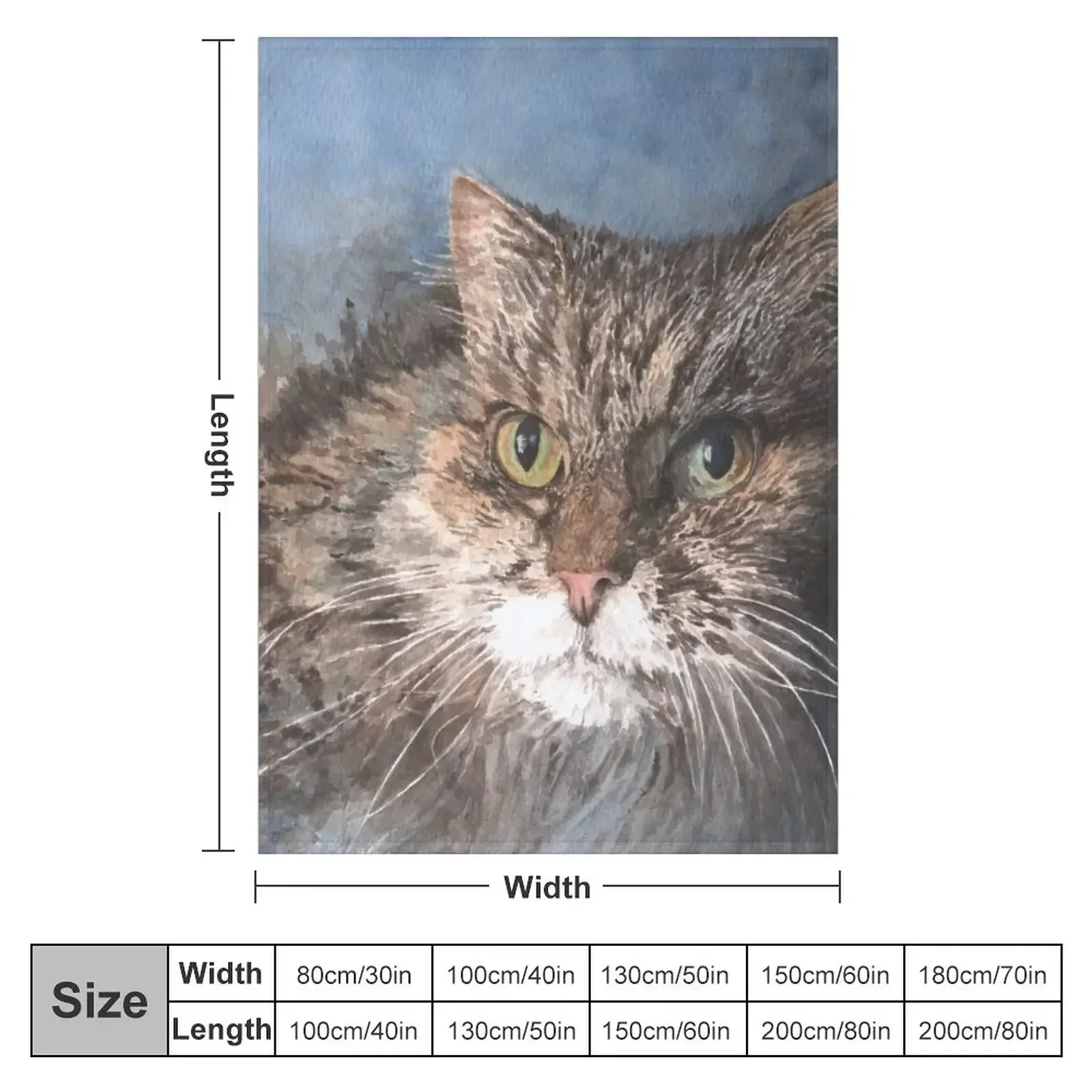 New Molly the Tabby Cat Throw Blanket Luxury Throw Designers Sofa Throw Flannels Plush Beach Blankets