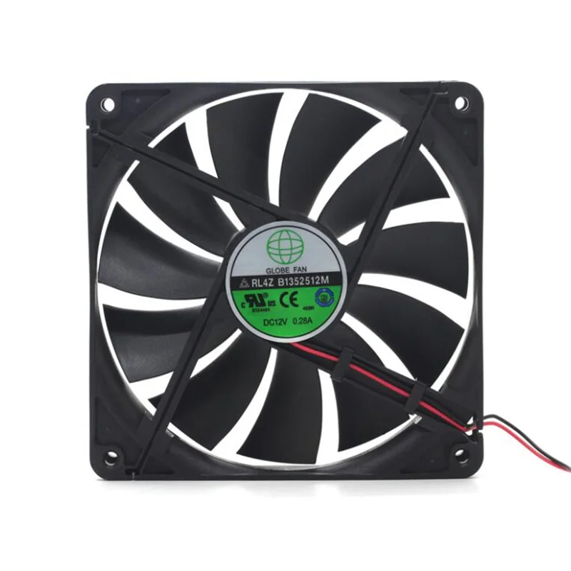 

GLOBE FAN fan 13.5cm 12V 0.28A RL4Z B1352512M two-wire chassis power dissipation