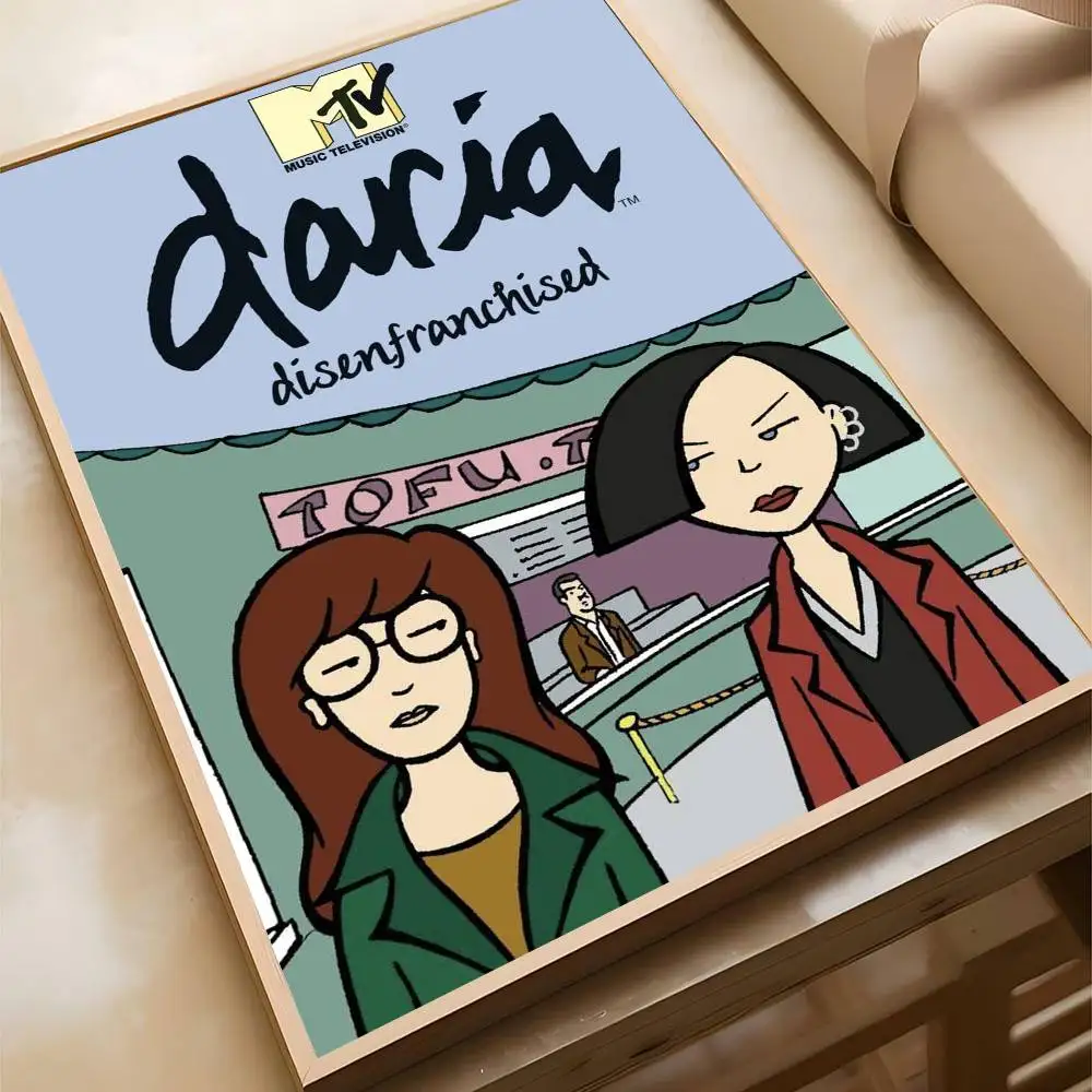 1 قطعة الكرتون D-Daria A-a-nime المشارك ذاتية اللصق الفن ورق مقاوم للماء ملصق مقهى بار غرفة جدار ديكور