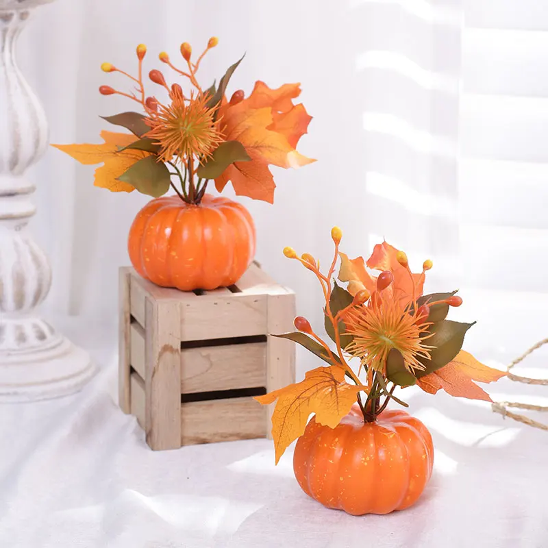 1PC Simulation Pumpkin Decoration, Halloween, Thanksgiving, Fall, Graduation Season, Parties, Indoor And Outdoor Home Decoration