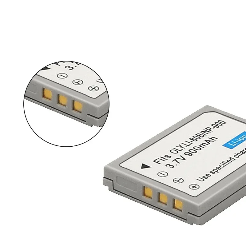 2 шт. 900 мАч для цифровых фотоаппаратов Olympus T-100 T-110 и X-960 LI-80B аккумулятор