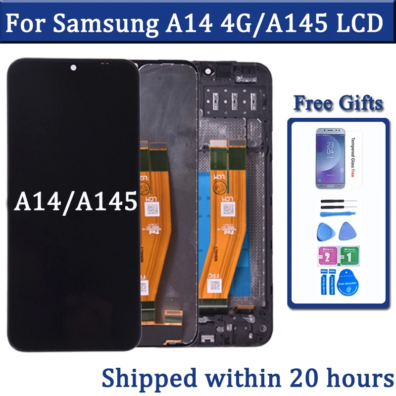 For Samsung A14 4G LCD A145M A145M/DS Display Touch Screen Digitizer Assembly For Samsung A145 LCD Screen