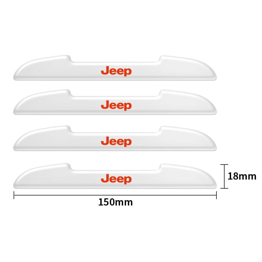 

4Pcs Car Door Edge Anti-collision Strips Sticker Accessories For Jeep Wrangler Renegade Compass Gladiator Cherokee Grand JK Patr