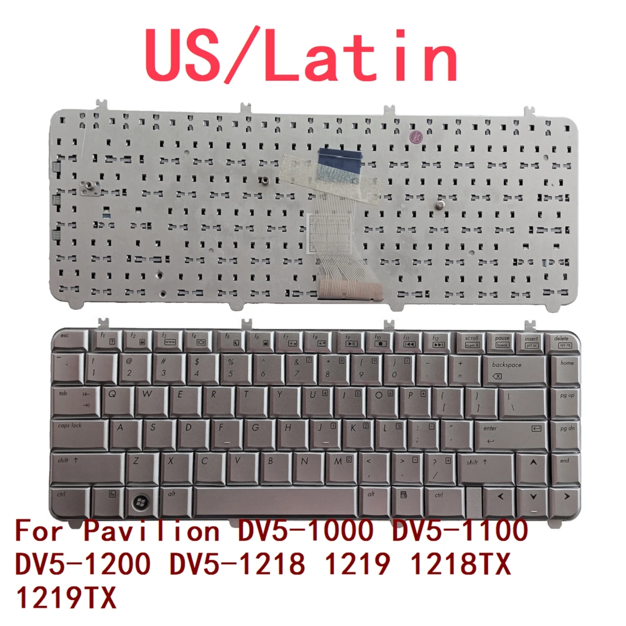 New US Latin Laptop Keyboard For HP Pavilion DV5-1000 DV5-1100 DV5-1200 DV5-1218 1219 1218TX 1219TX Notebook PC Replacement