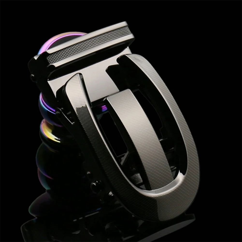 

High Quality Alloy Business Belt Buckle Durable Automatic Mens Leather Strap Black Fashion Accessory