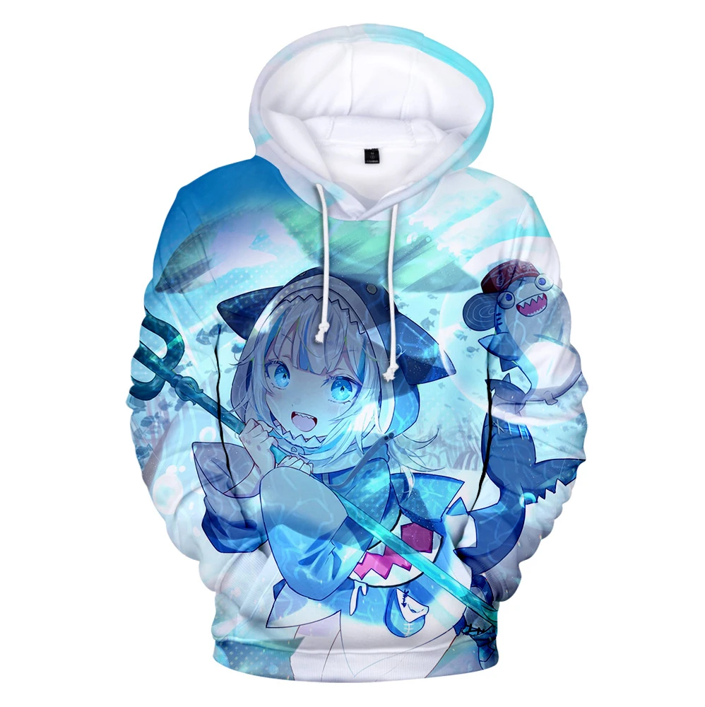 

Cartoon Novelty Cute Anime Gawr Gura 3D print Hoodies Sweatshirts Men/Women Sweatshirt Fashion Casual Long Sleeve Pullovers