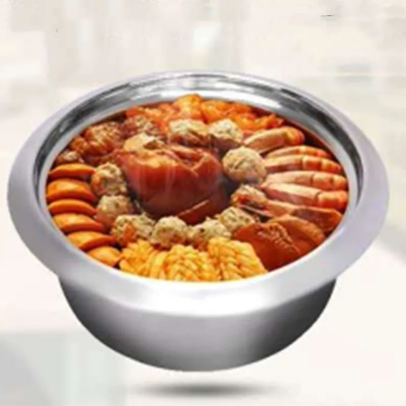 طباخ الأرز الفولاذ المقاوم للصدأ مزدوجة القاع الغذاء الصف بطانة الداخلية طباخ الأرز المنزلية