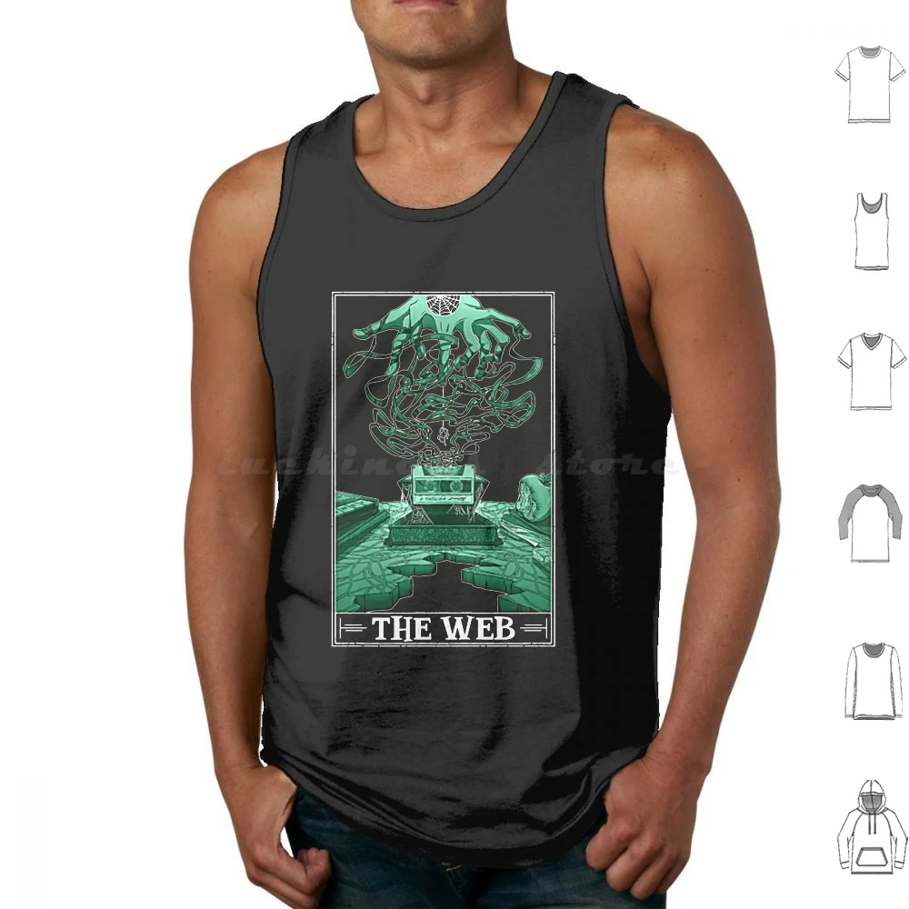 The Web Tarotesque ( Dark ) Tank Tops Print Cotton The Magnus Archives Magnus Archives Rusty Quill Horror