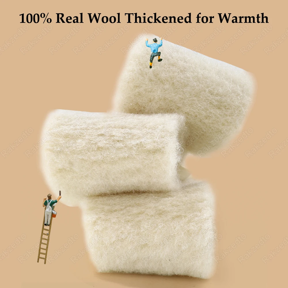 نعال صوف أصلية لأحذية الشتاء رجل امرأة عالية المرونة اللاتكس وحيد سميكة الكشمير نعال الحذاء الحراري مع دعم قوس
