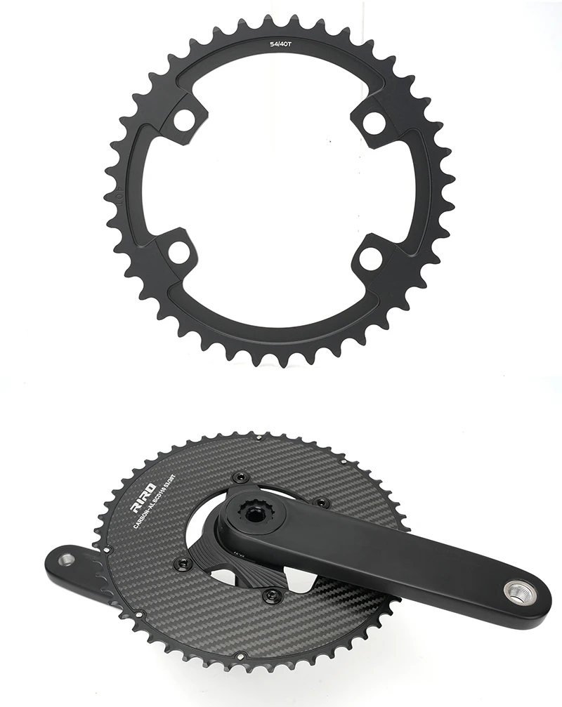 RIRO Rennrad-Kettenblatt für Shimano R7100 R8100 R9200 R7000 R8000 Leichtes Carbon-Faltrad-Kettenblatt 110Bcd Crown – Detail 11