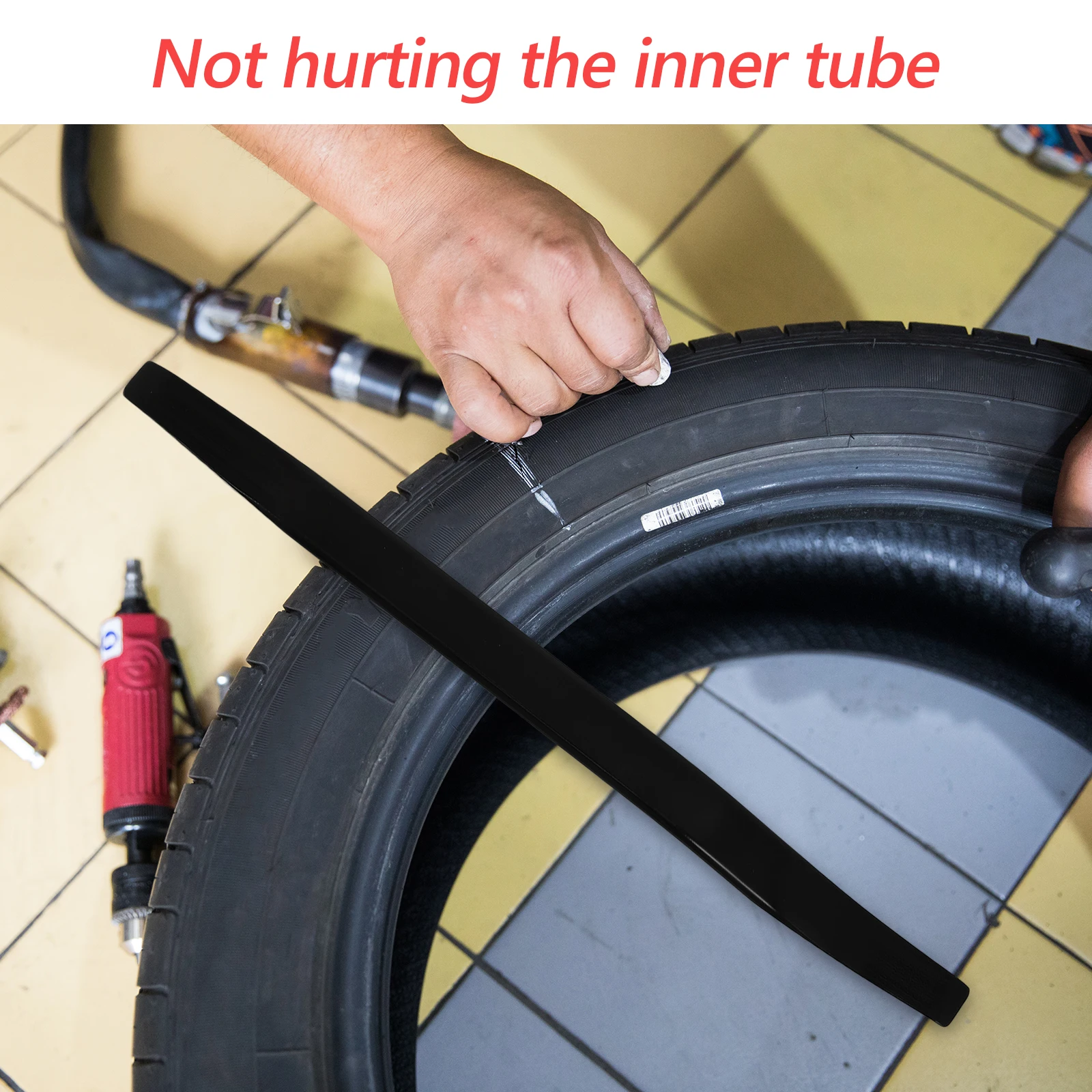 

Motorcycle Tyre Pry Bar Durable Tire Removal Tool Repair Stick Curved Smooth Design For Bike Tube Maintenance Replacement