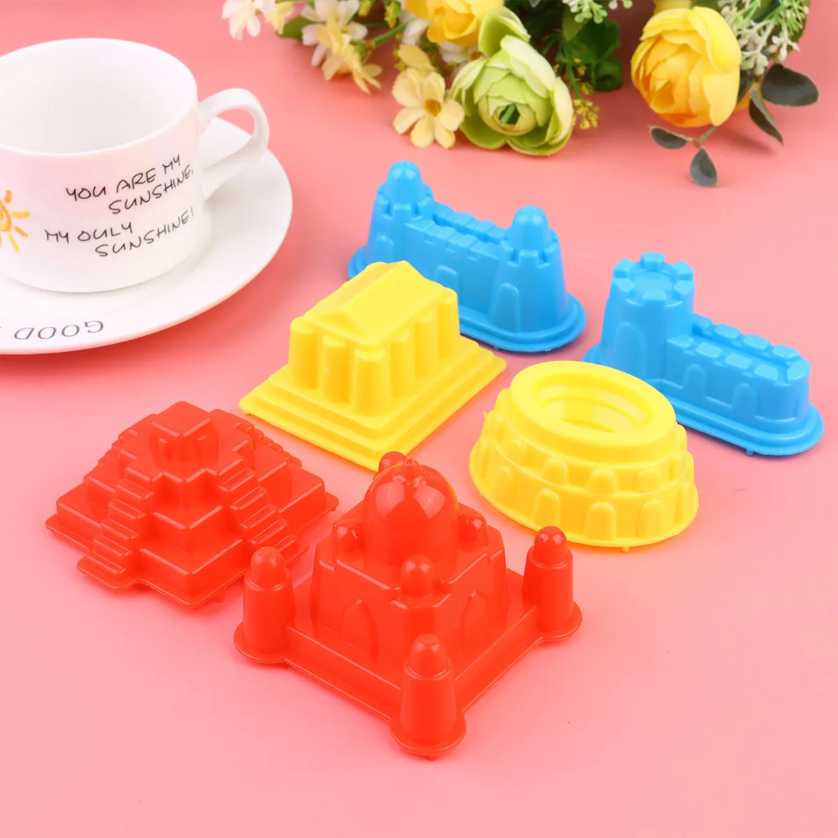 Set di stampi da costruzione per castelli da spiaggia da 30 pezzi Kit da gioco con sabbia in plastica resistente per bambini Divertimento per lo sviluppo delle abilità creative per interni ed esterni