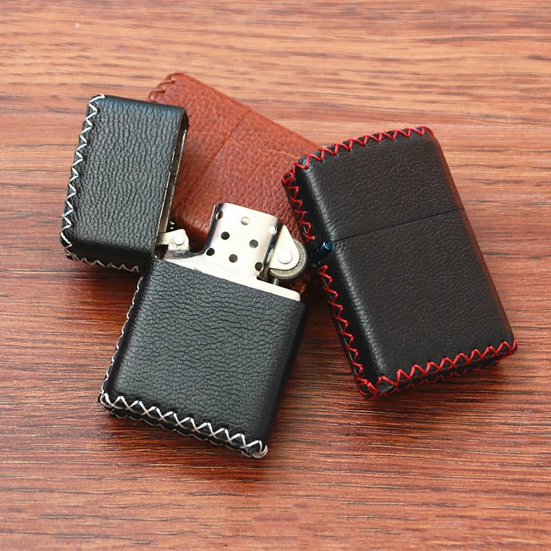 Custom Lighter Case Protective Sleeve Lighter Storage Holster Genuine Leather Belt Bag Handmade for Zippo Lighter Case