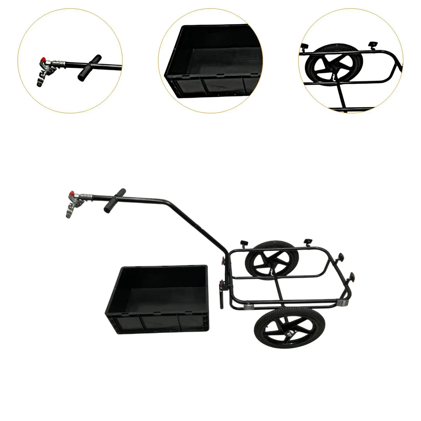 Bike Cargo Trailer Multifunctional Practical Portable Bicycle Wagon Cart