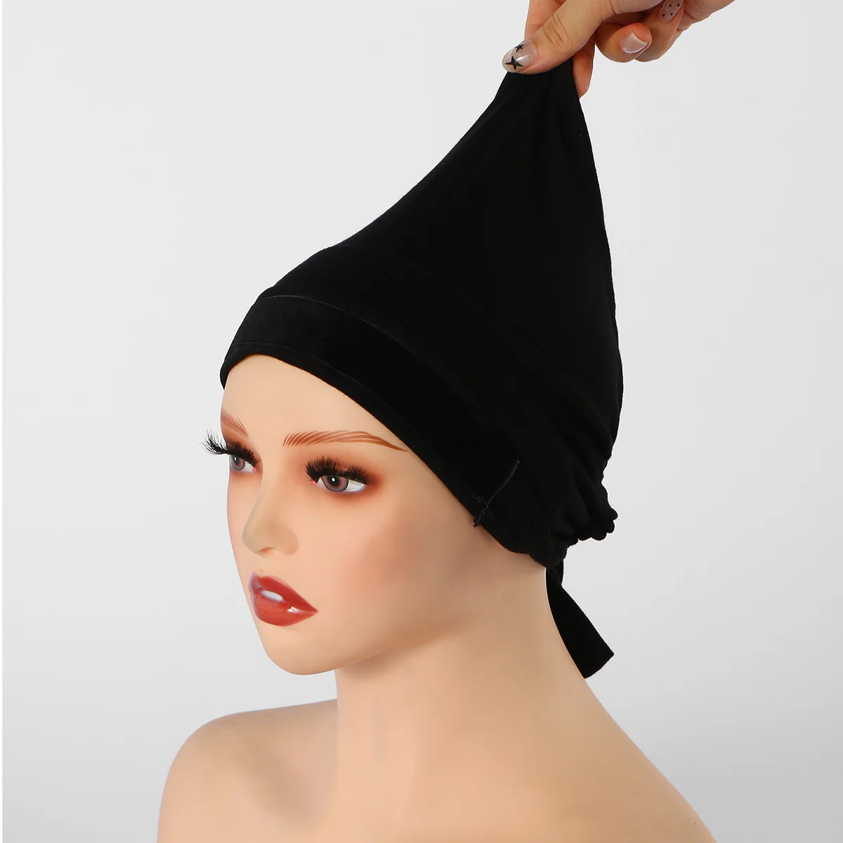 

Premium Woman Hijabs Muslim Solid Undercaps Non-slip Velvet Elastic Caps Tie Back Underscarf Women's Islamic Headscarf Turban