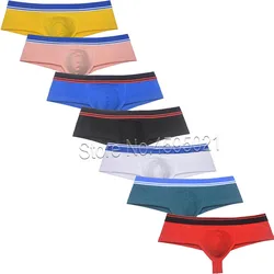 Men's Cotton Cheeky Boxer Briefs Underwear Male Skimpy Seductive Pouch Shorts 1/2 Buttocks