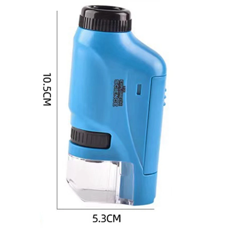 Handheld Microscope Science Laboratory Mini Handheld Battery Powered Children's Microscope Easy Install White