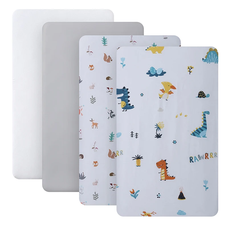 ملاءات سرير الأطفال للأولاد والبنات، ملاءات مرتبة سرير الأطفال الصغار المرنة المجهزة العضوية للجنسين الرضع