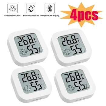 מד טמפרטורה ולחות דיגיטלי LCD לבית עם חיישן טמפרטורה ולחות לחדר הבית ולחדר התינוק