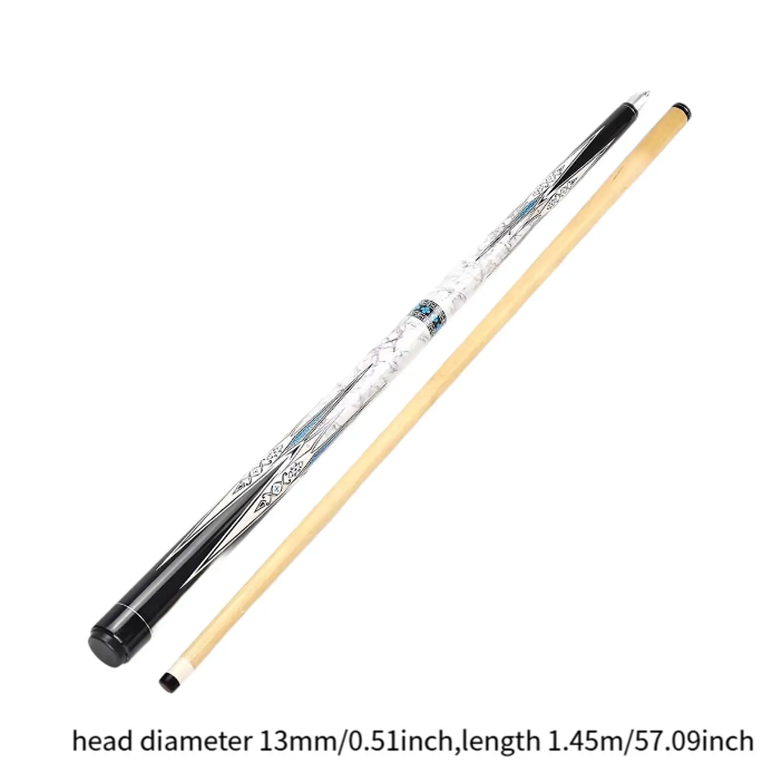 1/2 Split Billiard Cue Billiard Stick Replacement Trendy 1/2 Segmented Pool Stick Snooker Cue for Game Practice Home Starters