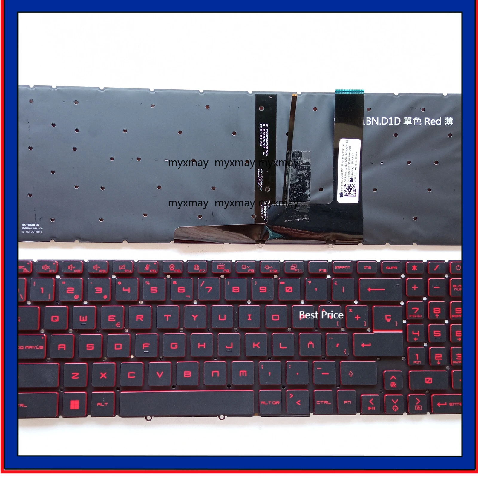 

SP Keyboard for MSI Katana GF66 GF76 & Pulse GL66 GL76 Red Backlit MS-1582