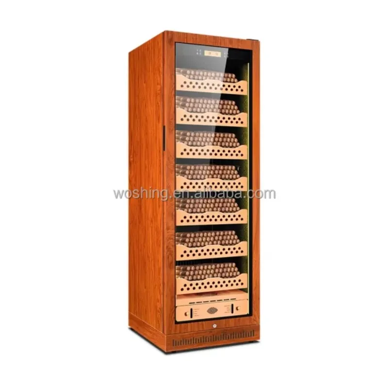 

LCD Touch Screen Compressor Air Cooling Electrical Cigar Humidor Cabinet Constant Temperature Cigar Cooler