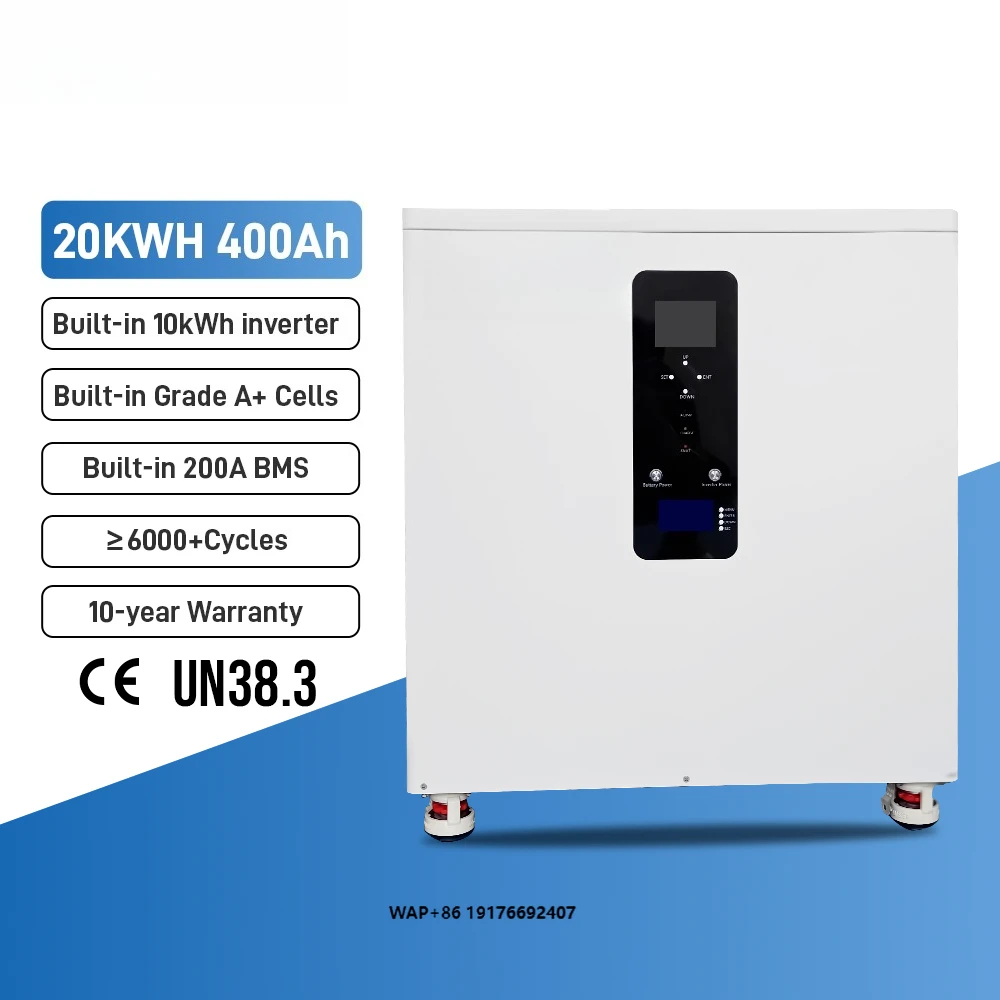 All-In-One 51.2V 400Ah 20kwh 30kwh 32kwh Lithium Battery+ 10KW Inverter Single-phase / Three-phase Home Energy Storage System