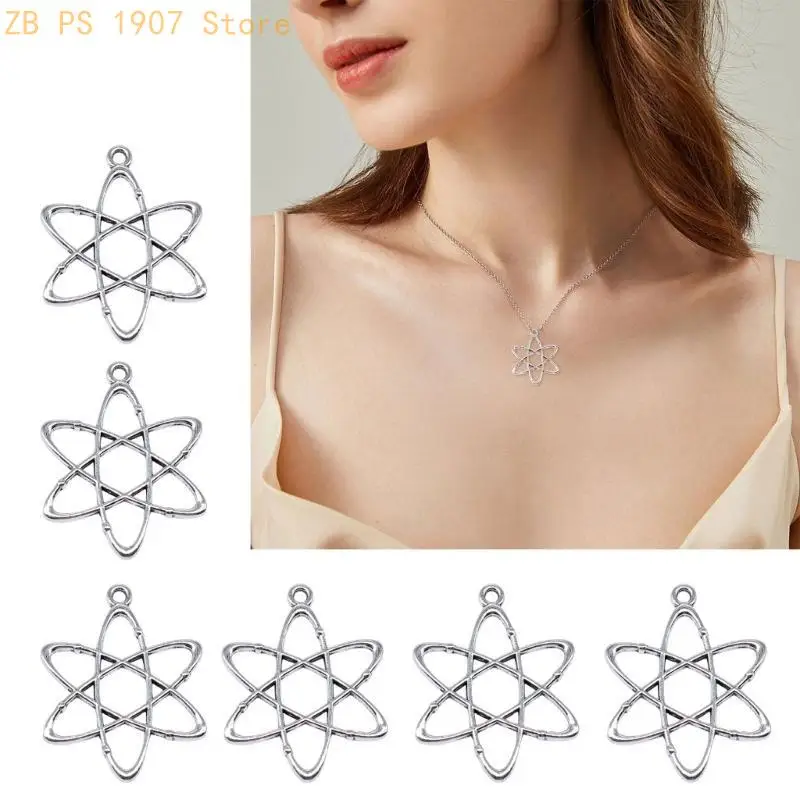 10 Pieces Atomic Structure Charm Jewelry Findings for Everyday Wear Or Parties 55KA