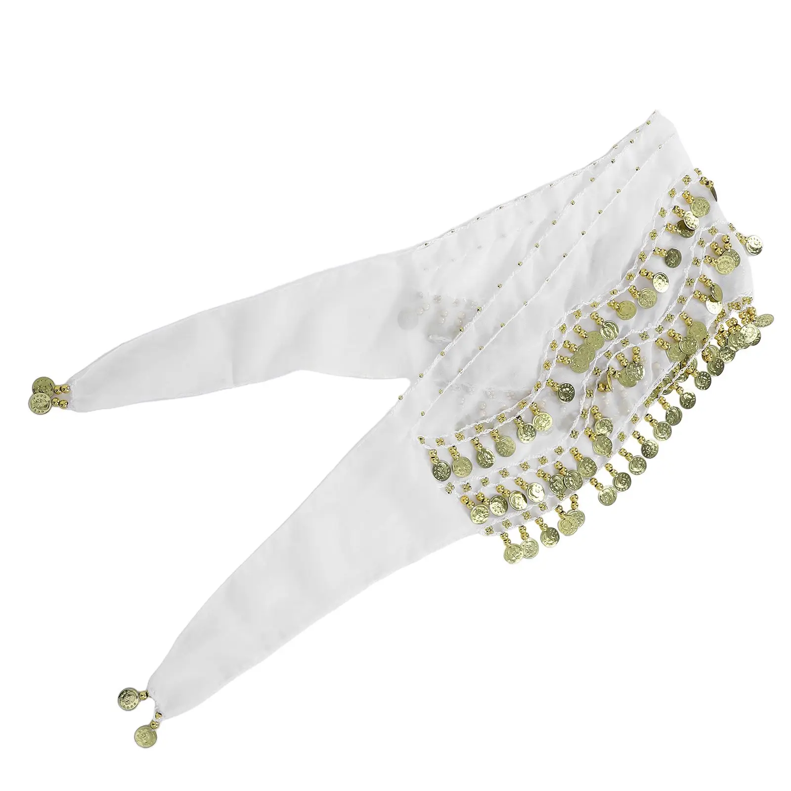 Belt Hip Scarf Coin Belly Dancing Scarfs for Accessories Dancer Hoop White Miss