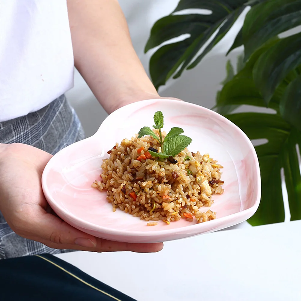 

Тарелка в форме сердца, размер L, креативная, для ужина, очаровательная, для салата, бытовая посуда для вечеринок, дома, ресторана