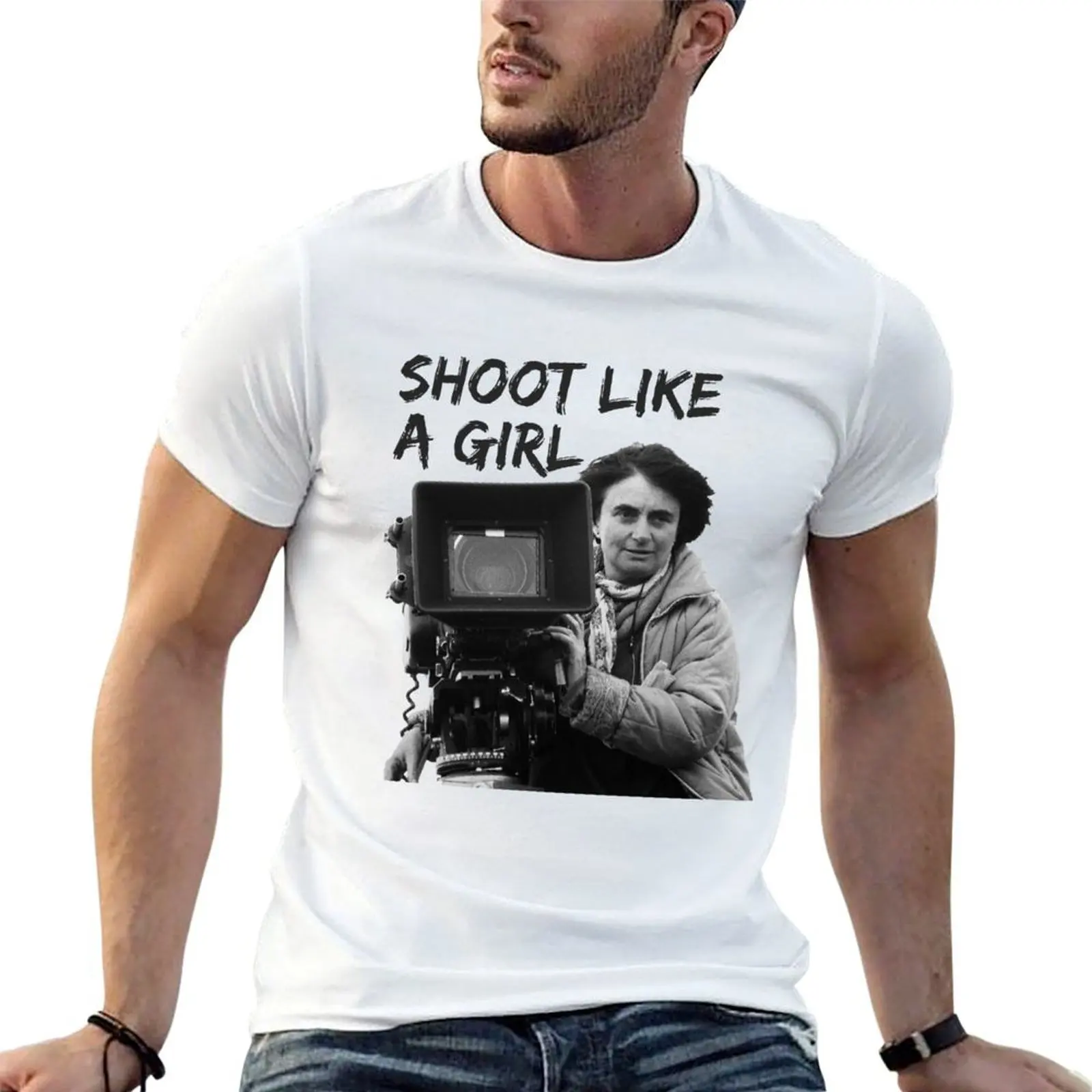 

Agnes Varda Shoot Like A Girl T-Shirt man t shirts high quality luxury brand man t shirts for men casual T-Shirt