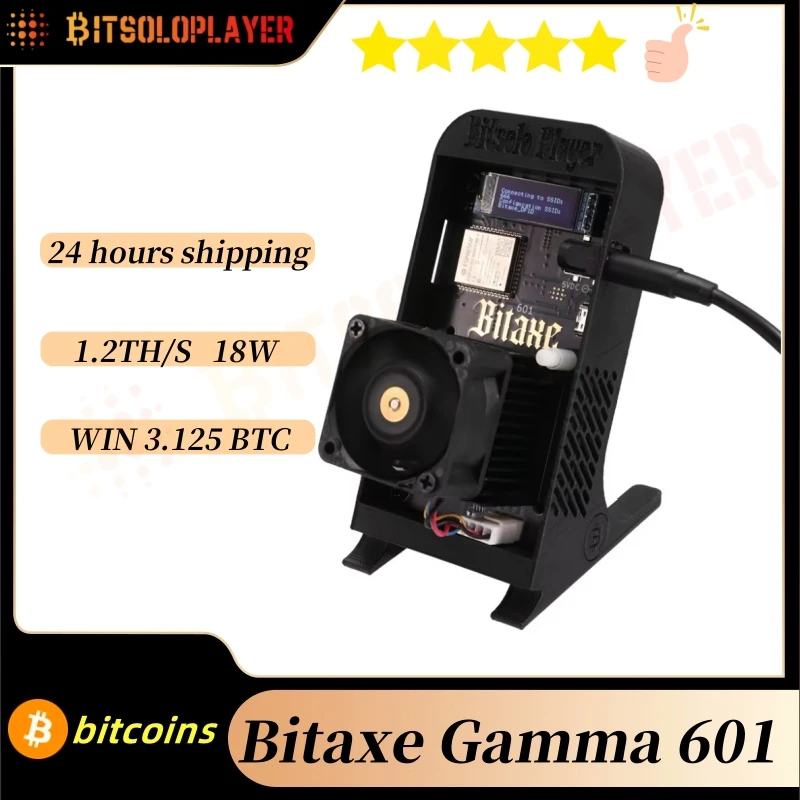 Minerador de bitcion bitaxe gama 601 1.2th/s 18w BM1370 Bitcoin ASIC Miner BTC minerador de loteria minerador doméstico