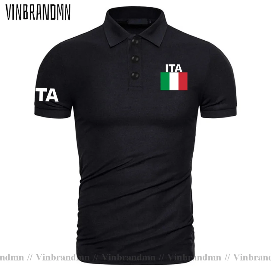 Italy Italia Italian polo shirts men short sleeve white brands printed for country 2021 cotton nation team flag ITA country tops