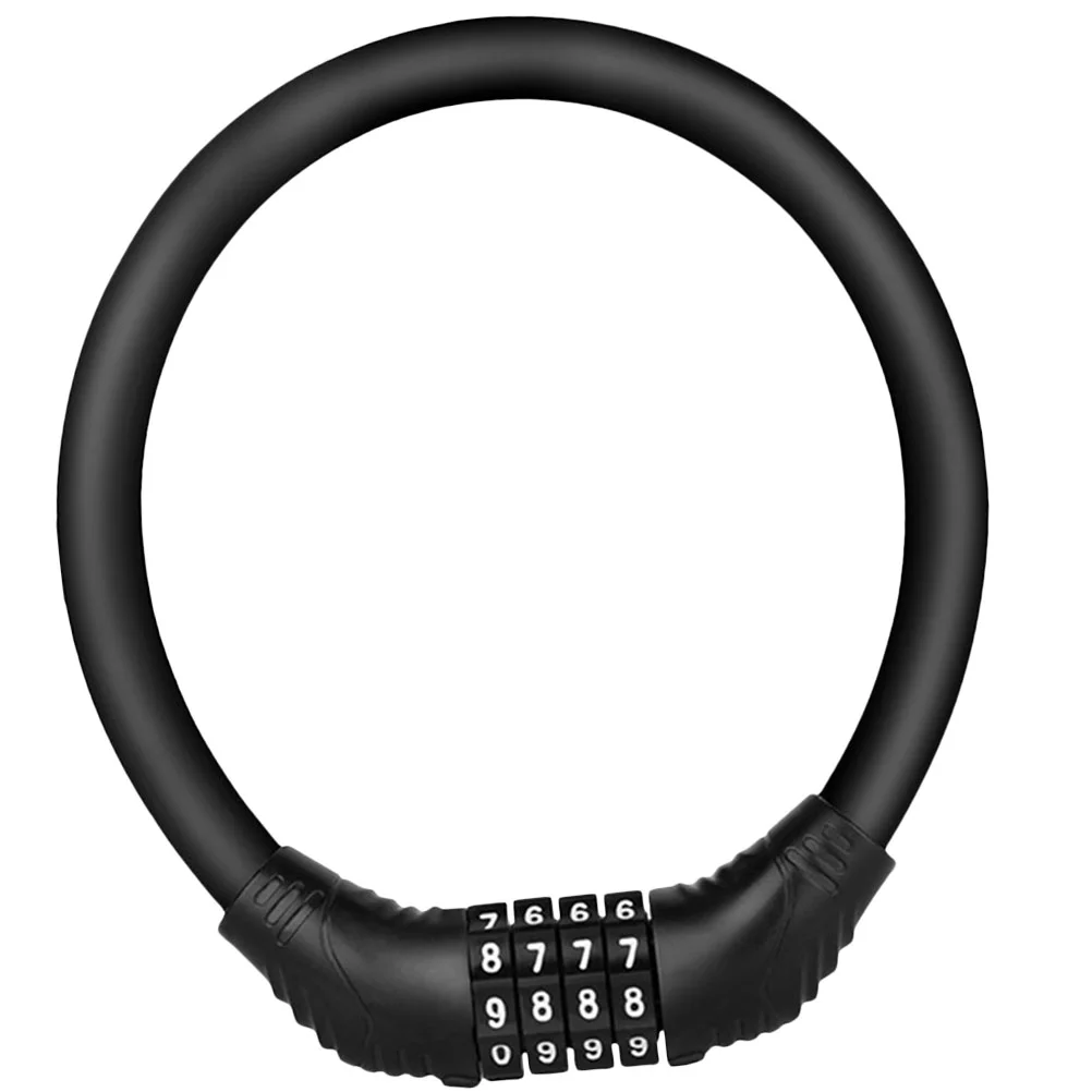 

1Pc Portable Coded Lock for Bikes Tire Lock Password Lock Password Padlock (Black) Portable Lock Bike Lock