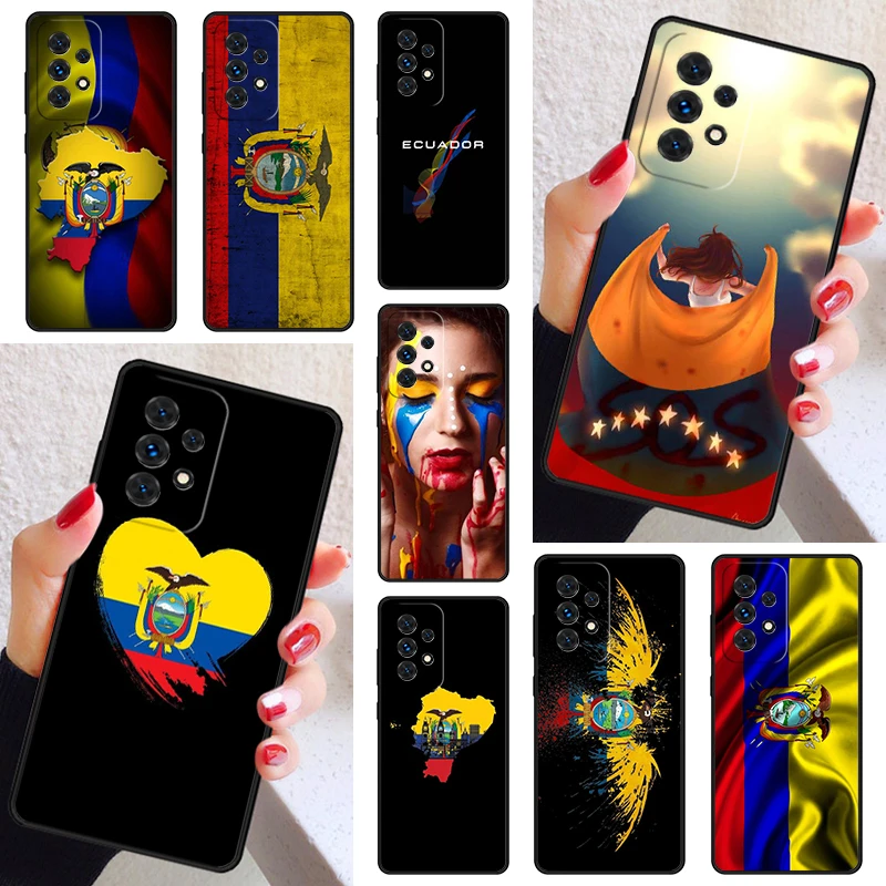 Чехол для телефона с эквадорским флагом для Samsung Galaxy A52 A72 A73 A20e A21S A50 A70 A11 A12 A42 A31 A40 A51 A71 A32 A80 A91