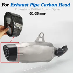 Slip-on for BMW R1200GS R1250GS ADV Advanture Motorcycle Exhaust Component Muffler Repair Carbon Fiber Head
