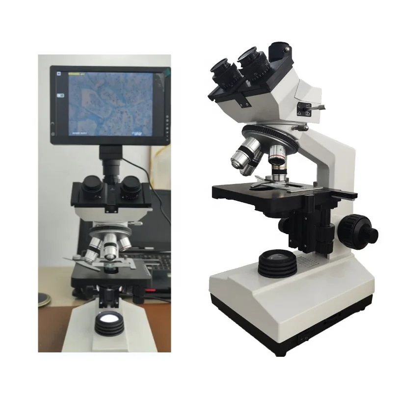 9inch LCD 10X-1600X Trinocular Microscope MS110, Computer Connect Digital Microscope Portable