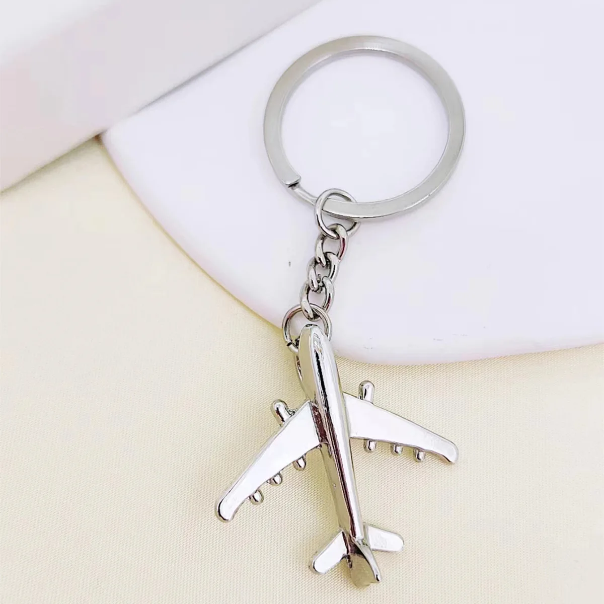 klm keychain Popular Keyring Mini Air Plane Metal Alloy Keychains Creative Gift Keyfob For Men Women Best Gift