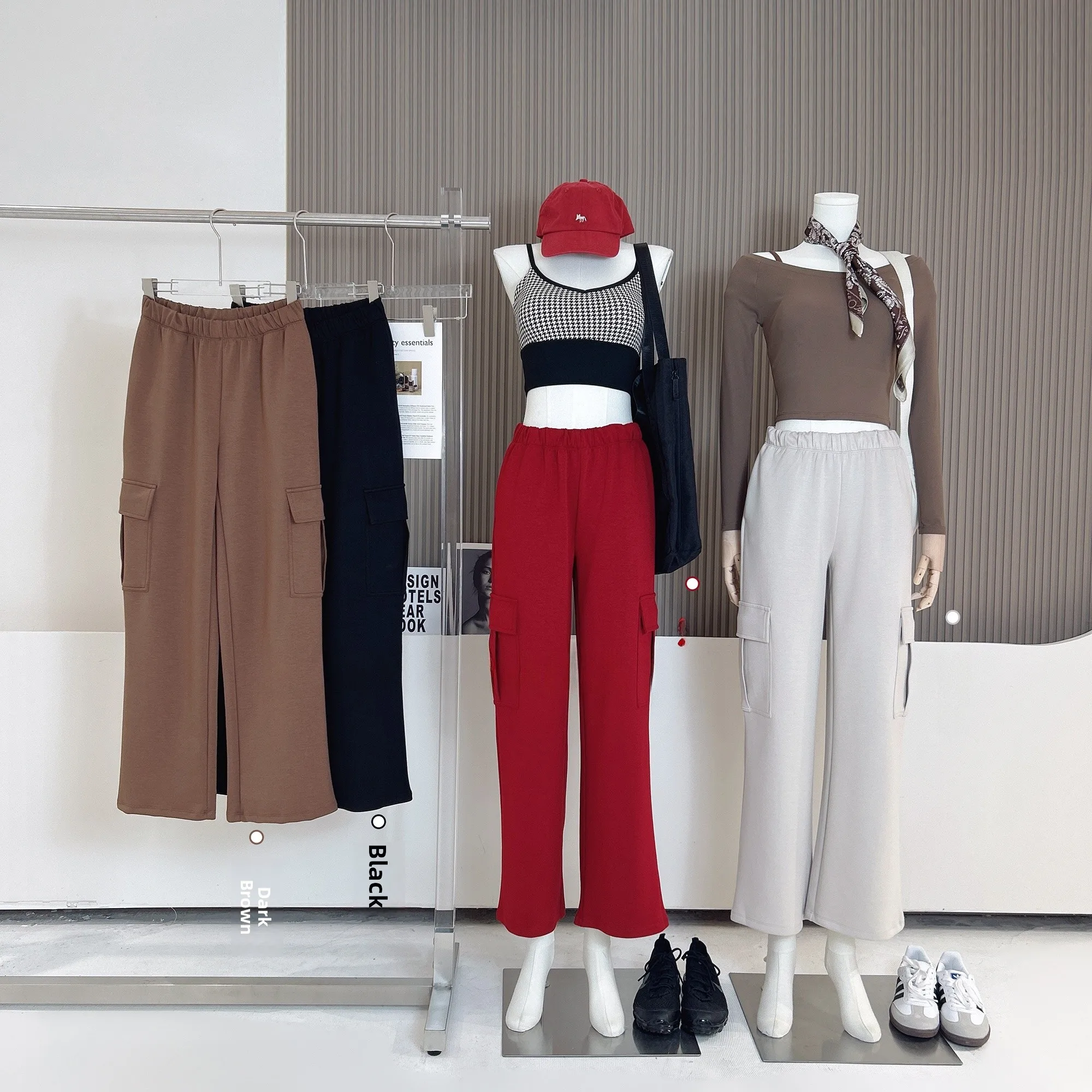 

High Waist Straight Leg Micro Flared Sports Pants Fitn Casual Versatile Workwear Long Pants Spring New Sle Comfortable E...