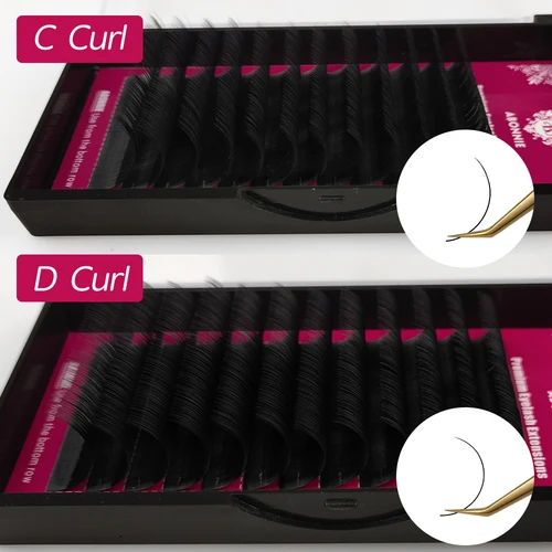 Imagen 2 del producto Abonnie pestañas individuales de visón pestañas de volumen Premium 0,03-0,25mm pestañas C/D Curl negro mate Cilios pestañas postizas