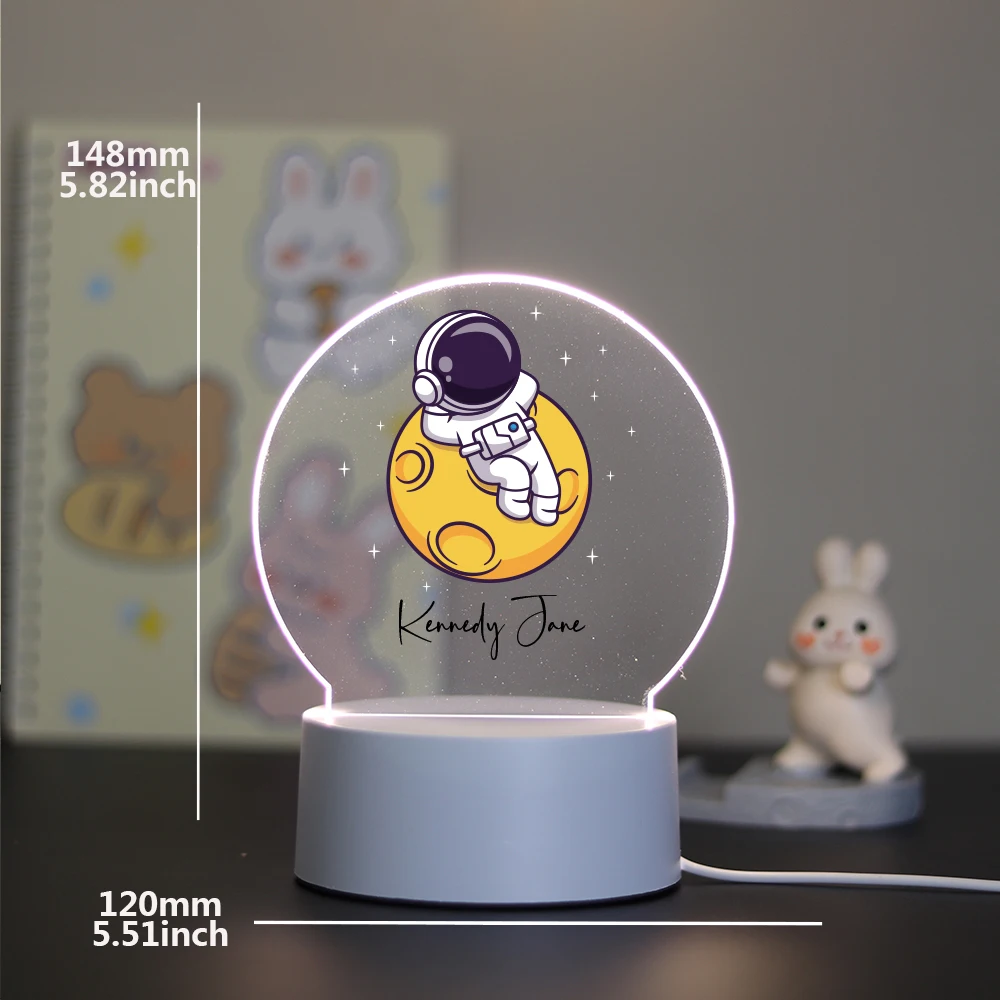 Personalized Custom Cosmonaut Cartoon  3D Lamp Decoration Children'S Gift Usb Atmosphere Desk Lamp