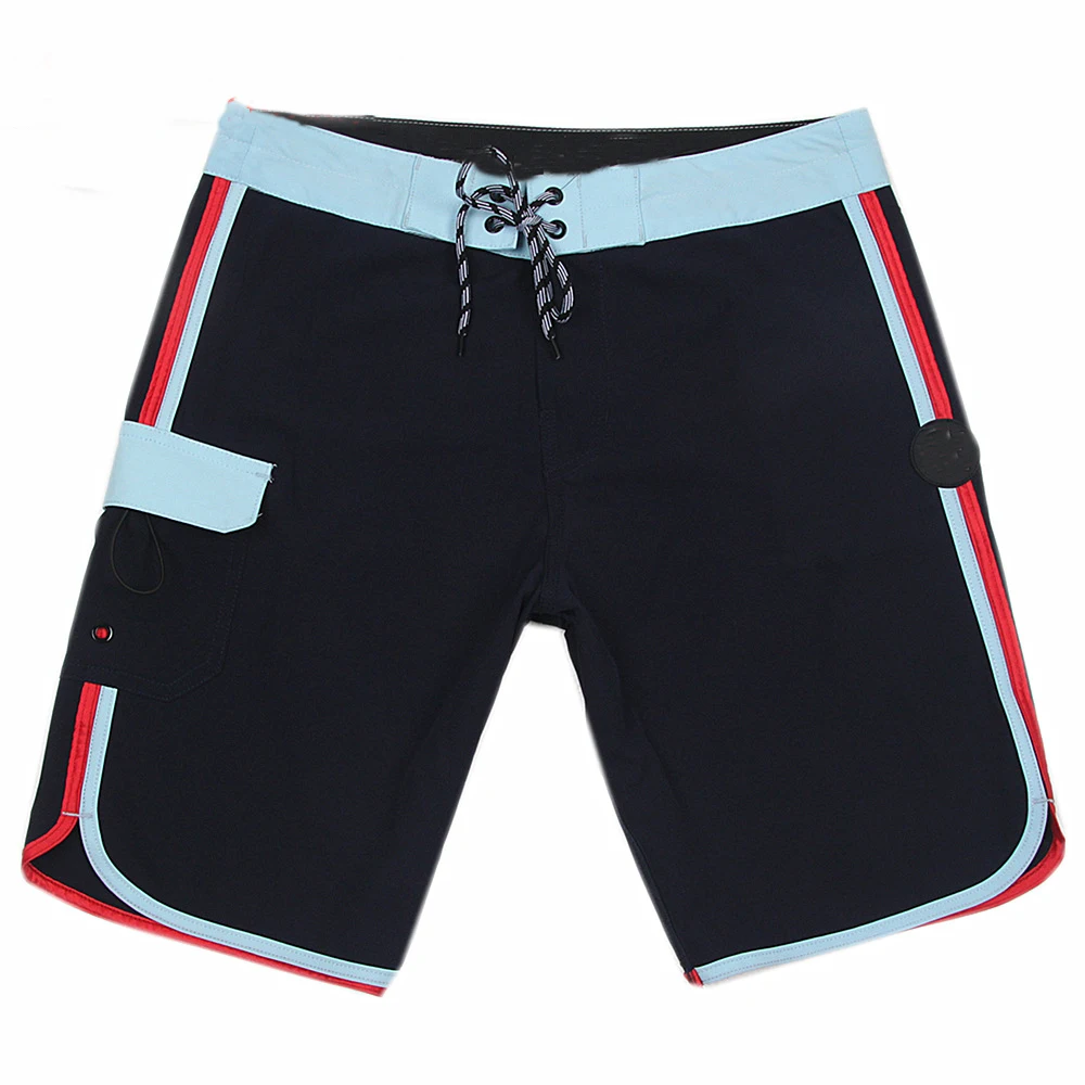 Short de plage imperméable à rayures pour homme, bermuda d'été, maillot de bain, grande taille, avec étiquette