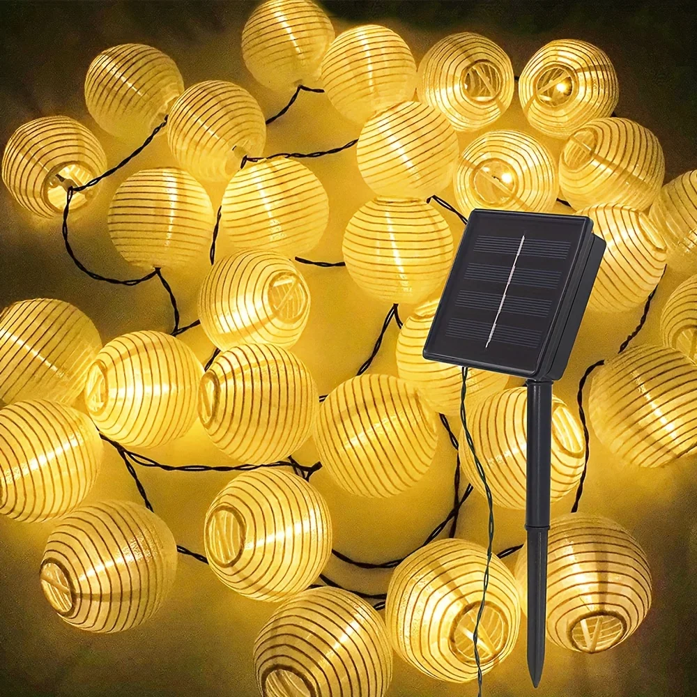 

Solar String Lights Outside 8 Modes Sunlight Powered Fairy Lights Outdoor Ramadan Christmas Garden Balcony Decor Solar Lanterns