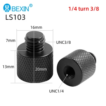 Vite fotografica Adattatore di conversione in lega di alluminio da 5/8 pollici a 3/8 pollici per treppiede monopiede a testa sferica