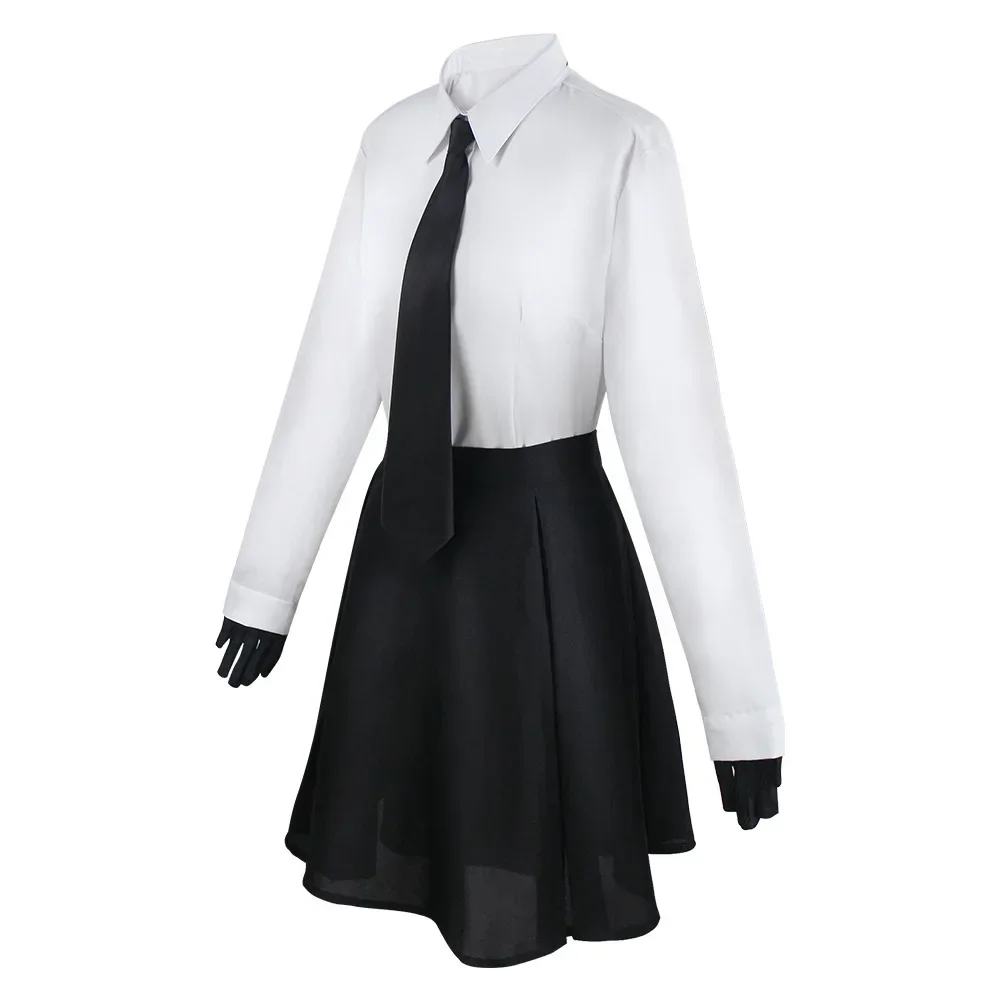 Akiko Yosano Cosplay Bungo Stray Dogs Yosano Akiko Cosplay Costume Wig Shirt Skirt Tie School Uniform Halloween Costumes Women