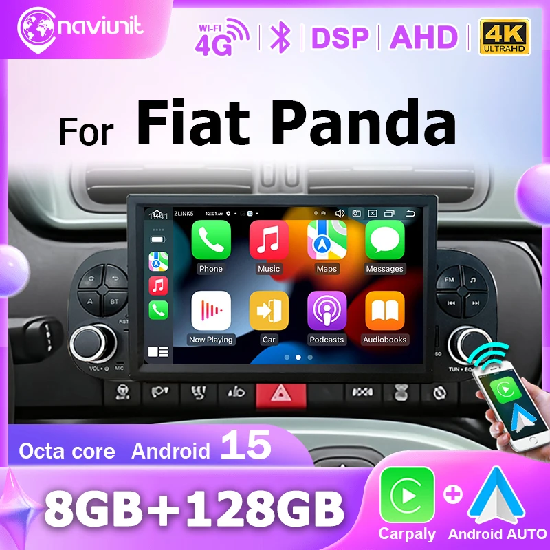 BrezžičniCarPlay avtoradio za Fiat Panda